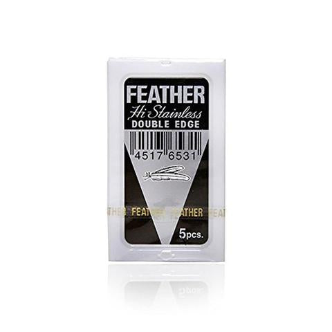 Feather - Hi Stainless Double Edge Blades, 5 Pack