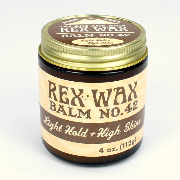 Rex Wax - Balm No. 42 Light Hold High Shine 4oz Pomade – Groomatorium Inc