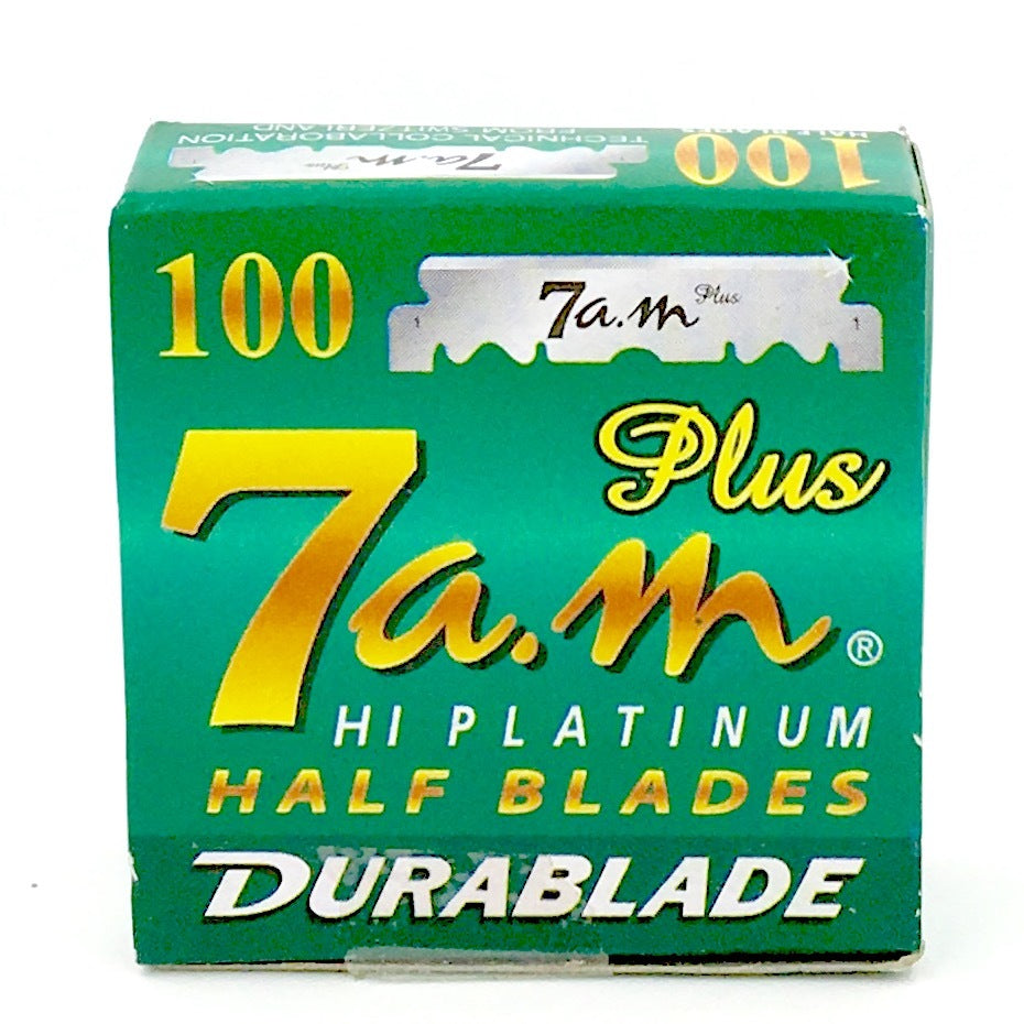 7AM - HI-PLATINUM Half Blades - 100 Count for Barber Shavette Razors