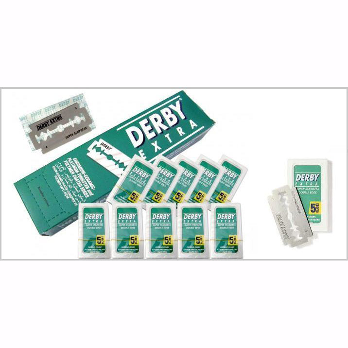 Derby Extra DE Safety Razor Blades Paper Wrapped Individually (100 Pack)