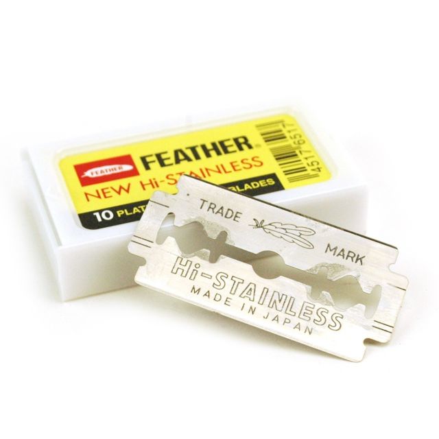 Feather - New Hi-Stainless Double Edge Blades,10 blades