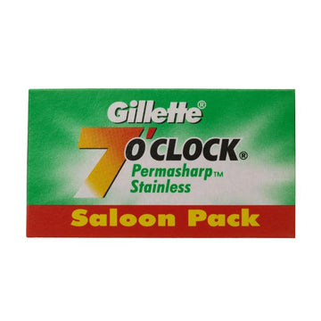 Gillette 7 O'Clock Permasharp Stainless Saloon Pack - 10 pack