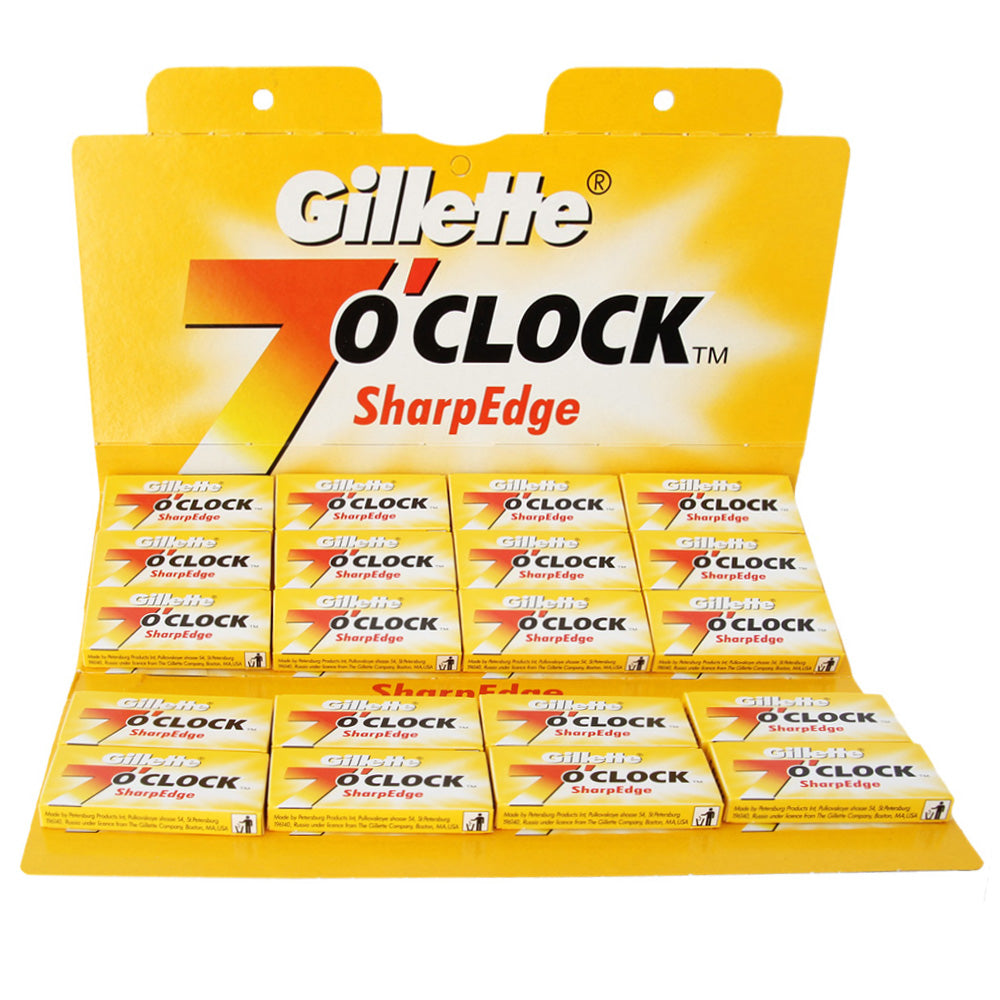 Gillette - 7 O'Clock SharpEdge DE Safety Razor Blades - 100 pack