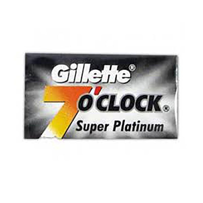 Gillette 7 O'Clock Super Platinum Double Edge Blades, 5 pack