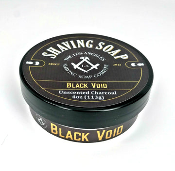 LA Shaving Soap Co - Black Void Unscented Vegan Shaving Soap
