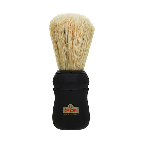 Omega - Boar Bristle Shaving Brush With Chromed ABS Handle - 10275