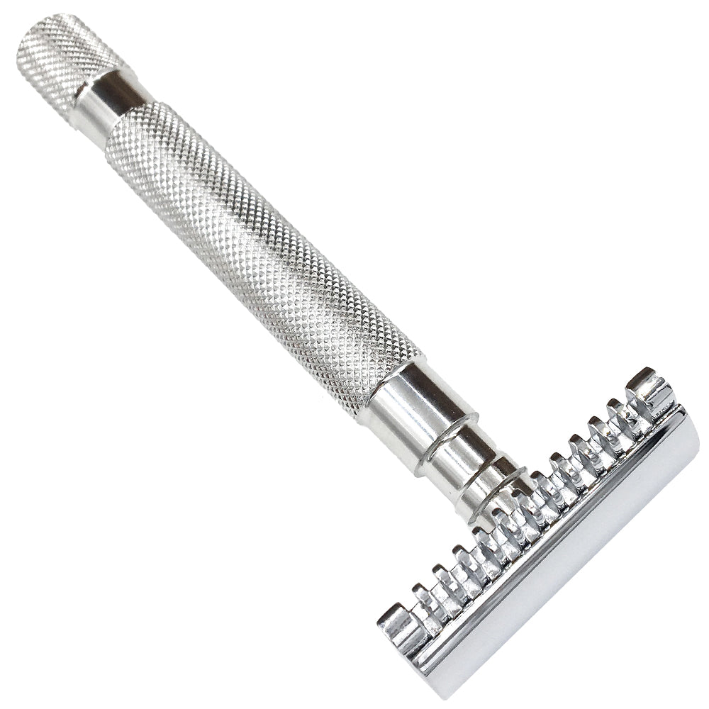 Parker - 68S Stainless Steel Handle Double Edge Safety Razor with Open Comb Head