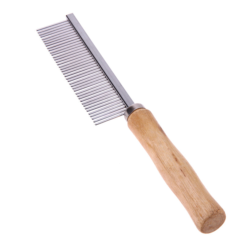 Shaving Brush Detangling Comb with Wooden Handle