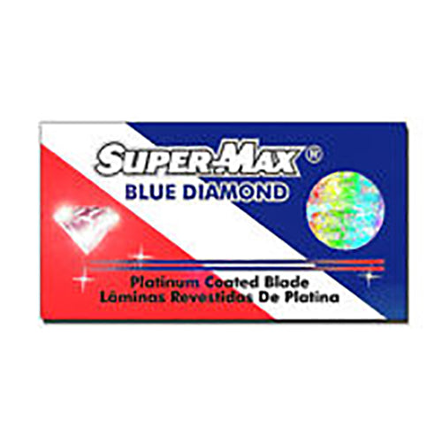 Super-Max Blue Diamond Titanium DE Safety Razor Blades - 10 pack
